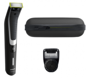 Philips QP 6510/64 Oneblade Pro & Pouch Rasierer mit Akku in Schwarz/Silber nur 44,99 Euro