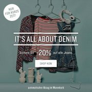 Noch bis morgen: 20% auf alle Jeans bei Tom Tailor