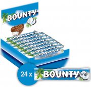 24 Riegel Bounty Schokoriegel - Kokos und Schokolade Geschmack (24x 57g)