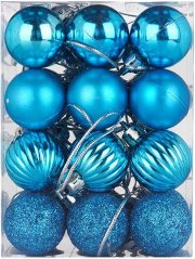 24 St&uuml;ck Topassion 30 mm Weihnachtskugeln in sehr vielen Farben