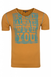  RUSTY NEAL Always Herren T-Shirt Braun Statement-Shirt - Gratis zur Bestellung