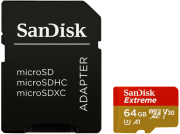 SanDisk Extreme UHS-I Micro-SDXC Speicherkarte mit 64 GB f&uuml;r nur 33,00 Euro