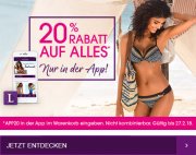 20% auf alles nur mit der Lascana App