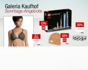 Sonntagsangebote bei Galeria Kaufhof z.B. 25% auf Steiff, 20% auf Uhren u. Schmuck