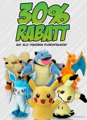 30% Rabatt auf alle Pokemon Pl&uuml;schfiguren bei Gamestop