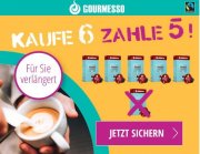 Gourmesso: &ldquo;Kaufe 6, zahle 5&Prime;-Aktion auf Kaffeekapsel-Packungen