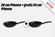 2er Pack TVS Aroma Bratpfannen 24cm + 28cm f&uuml;r nur 11,00 Euro