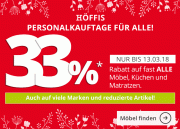 Personalkauftage f&uuml;r alle 33% sparen + gratis Versand