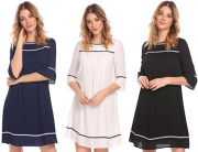 Verspieltes Shirtkleid mit Volant-&Auml;rmeln in verschiedenen Farben nur 23,09 &euro; statt 32,99 &euro;