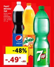 Pepsi Cola, 7UP und Mirinda 1,5 l Flasche f&uuml;r nur 0,49 &euro; ab 05.03. in allen Lidl Filialen