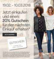 20% Gutschein f&uuml;r den n&auml;chsten Einkauf bekommen bei C&A