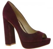 Buffalo-Sale Echtleder Peeptoes in Violett nur &euro; 32,99