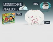 Mondscheinangebote von Galeria Kaufhof z.B. 20% auf Lego, 20% auf Sportb&auml;lle