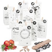 24er Adventskalender zum Selbstbef&uuml;llen mit Holzklammern f&uuml;r nur 5,93&euro;