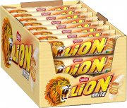 24er Pack Nestl&eacute; Lion White Knusper-Riegel mit Karamell-F&uuml;llung und Crispy Waffel