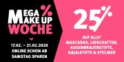 -25% auf alle Lidschatten, Mascaras, Eyeliner, Kajal