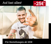 25 Euro Rabatt auf das komplette Bekleidungssortiment bei EMP