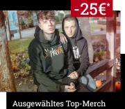 25 Euro Rabatt auf &uuml;ber 4.500 ausgew&auml;hlte Top-Merch Outfits bei EMP