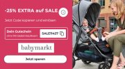 25% Extra-Rabatt auf alle bereits reduzierte Sale-Artikel im Babymarkt