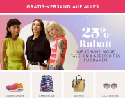 25% Extra-Rabatt auf alle Damen Schuhe, Taschen, Mode und Accessoires + gratis Versand bei Mirapodo
