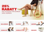 25% Extra-Rabatt auf alle Damen und Herren Schuhe bei Mirapodo