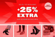 25% Extra-Rabatt auf ALLE Schuhe und Taschen f&uuml;r Damen und Herren + gratis Versand bei Mirapodo