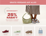 25% Extra-Rabatt auf alle Schuhe und Taschen f&uuml;r Damen und Herren + gratis Versand bei Mirapodo