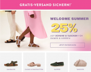 25% Extra-Rabatt auf alle Schuhe und Taschen f&uuml;r Damen und Herren + gratis Versand bei Mirapodo