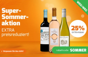 25% Extra-Rabatt auf ausgesuchte bereits reduzierte Weine + kostenloser Versand bei Weinvorteil