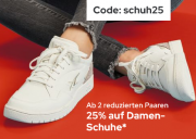25% Extra-Rabatt auf bereits reduzierte Damen-Schuhe ab 2 Teile bei Galeria
