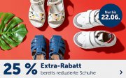 25% Extra-Rabatt auf bereits reduzierte Kinderschuhe im MyToys Shop
