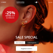 25% Extra-Rabatt auf bereits reduzierte Schmuckst&uuml;cke bei Christ