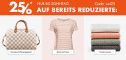 25% Extra-Rabatt auf bereits reduzierte T-Shirts, Tops, Sportbekleidung und mehr bei Galeria