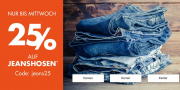 25% Extra-Rabatt auf &uuml;ber 1.900 regul&auml;re und reduzierte Jeanshosen bei Galeria Karstadt Kaufhof