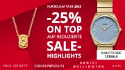 25% Extra-Rabatt On Top auf &uuml;ber 1.700 bereits reduzierte Uhren und Schmuckst&uuml;cke bei Christ