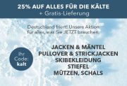 25% Extrarabatt auf Jacken, M&auml;ntel, Pullover, Stiefel, M&uuml;tzen und Schals im Sheego Shop