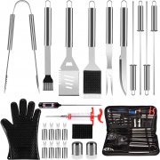 25 in 1 Edelstahl Grillbesteck Werkzeugset