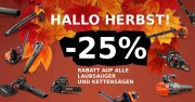 25% Rabatt auf alle Laubsauger & Kettens&auml;gen bei Fuxtec