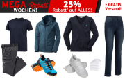 25% Rabatt auf ALLES inkl. Sale in den MEGA Rabatt Wochen + gratis Versand im Vorteilshop