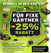 25% Rabatt auf auf Garten-Artikel bei Fuxtec