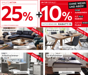 25% Rabatt auf ausgew&auml;hlte Artikel + 10% Rabatt On Top auf alles im XXXLutz M&ouml;belhaus Shop