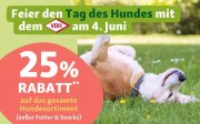 25% Rabatt auf das gesamte Hundesortiment au&szlig;er Futter bei Fressnapf