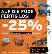 25% Rabatt auf das komplette Sortiment bei Fuxtec