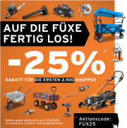 25% Rabatt auf das komplette Sortiment bei Fuxtec