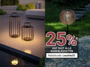 25% Rabatt auf fast alle Au&szlig;enleuchten bei Zurbr&uuml;ggen