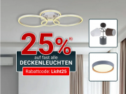 25% Rabatt auf fast alle Deckenleuchten bei Zurbr&uuml;ggen