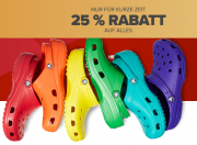 25% Rabatt auf fast ALLES im Crocs Shop