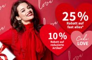 25% Rabatt auf fast alles und 10% Extra-Rabatt auf reduzierte Artikel im Parfuemerie Shop