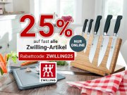 25% Rabatt auf fast alles von Zwilling bei Zurbr&uuml;ggen