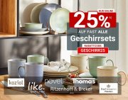 25% Rabatt auf Geschirrsets bei Zurbr&uuml;ggen